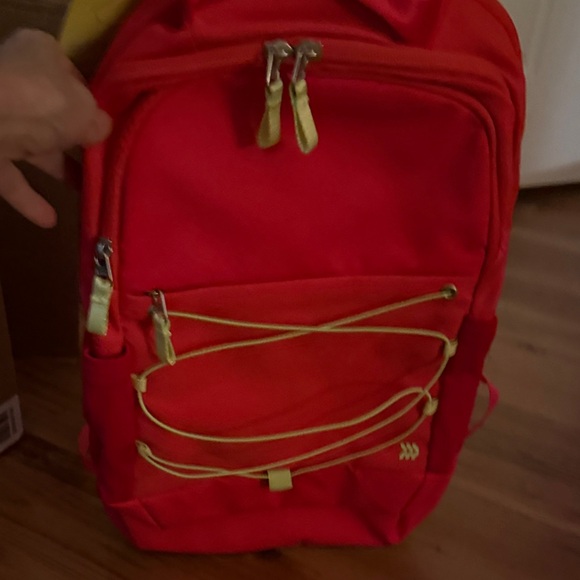 All in Motion Red Backpack with Yellow Details - Picture 1 of 4